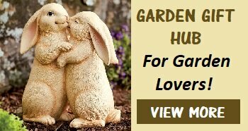 rabbit garden statues hugging